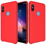 Solid Color Liquid Silicone Dropproof Protective Case for Xiaomi Redmi Note 6 Pro(Red)