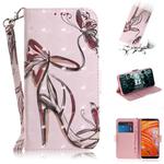 3D Painting Pattern Coloured Drawing Horizontal Flip Leather Case with Holder & Card Slots & Wallet For Nokia 3.1 Plus(Butterfly High Heels)