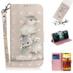 3D Painting Pattern Coloured Drawing Horizontal Flip Leather Case with Holder & Card Slots & Wallet For Nokia 8.1 / X7(Three Squirrels)