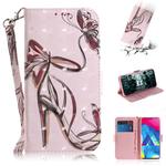 3D Painting Pattern Coloured Drawing Horizontal Flip Leather Case with Holder & Card Slots & Wallet For Galaxy M10(Butterfly High Heels)