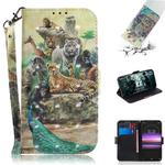 3D Painting Pattern Coloured Drawing Horizontal Flip Leather Case with Holder & Card Slots & Wallet For Sony Xperia 1 / Xperia XZ4(Zoo)