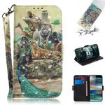 3D Painting Pattern Coloured Drawing Horizontal Flip Leather Case with Holder & Card Slots & Wallet For Sony Xperia 10(Zoo)