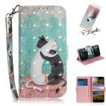 3D Painting Pattern Coloured Drawing Horizontal Flip Leather Case with Holder & Card Slots & Wallet For Sony Xperia L3(Black White Cat)