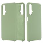 Solid Color Liquid Silicone Dropproof Protective Case for Huawei Honor 20(Green)