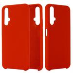 Solid Color Liquid Silicone Dropproof Protective Case for Huawei Honor 20(Red)