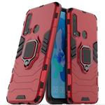 PC + TPU Shockproof Protective Case for Huawei P20 Lite 2019 / nova 5i, with Magnetic Ring Holder(Red)