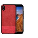 Shockproof Splicing PU + Cloth Protective Case for Xiaomi Redmi 7A(Red)