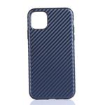 Carbon Fibre TPU Protective Case for iPhone 11 Pro(Blue)