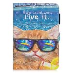 3D Horizontal Flip Leather Case with Holder & Card Slots For  Galaxy Tab A 8 (2019)(Undersea Cat)