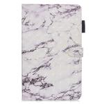 3D Horizontal Flip Leather Case with Holder & Card Slots For Galaxy Tab A 10.1 (2019)(White Marble)