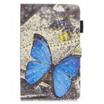 3D Horizontal Flip Leather Case with Holder & Card Slots For Galaxy Tab S5E 10.5(Blue Butterfly)