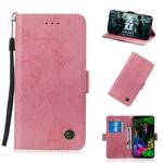 Multifunctional Horizontal Flip Retro Leather Case with Card Slot & Holder for LG G8 ThinQ(Pink)