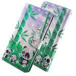 3D Coloured Drawing Pattern Horizontal Flip Leather Case with Holder & Card Slots & Wallet & Lanyard for Xiaomi Redmi 7A(Eating Bamboo Panda)