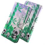 3D Coloured Drawing Pattern Horizontal Flip Leather Case with Holder & Card Slots & Wallet & Lanyard for Xiaomi Redmi 7S / Redmi Note 7 Pro(Eating Bamboo Panda)