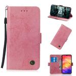 Multifunctional Horizontal Flip Retro Leather Case with Card Slot & Holder for Nokia 8.1(Pink)