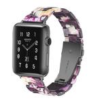 Simple Fashion Resin Watch Band for Apple Watch Series 5 & 4 40mm & Series 3 & 2 & 1 38mm(Purple)
