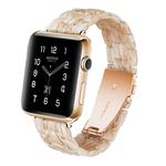 Simple Fashion Resin Watch Band for Apple Watch Series 5 & 4 40mm & Series 3 & 2 & 1 38mm(Silk White)