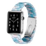 Simple Fashion Resin Watch Band for Apple Watch Series 5 & 4 44mm & Series 3 & 2 & 1 42mm(Sky Blue)