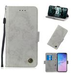 Multifunctional Horizontal Flip Retro Leather Case with Card Slot & Holder for Galaxy A50(Grey)