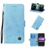Multifunctional Horizontal Flip Retro Leather Case with Card Slot & Holder for Sony Xperia 10(Sky Blue)