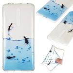 Coloured Drawing Transparent Clear TPU Case for Xiaomi Redmi K20(Penguin)