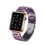 Simple Fashion Resin Watch Band for Apple Watch Series 5 & 4 44mm & Series 3 & 2 & 1 42mm(Purple)