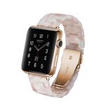 Simple Fashion Resin Watch Band for Apple Watch Series 5 & 4 40mm & Series 3 & 2 & 1 38mm(Pink Flower)