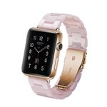 Simple Fashion Resin Watch Band for Apple Watch Series 5 & 4 40mm & Series 3 & 2 & 1 38mm(Pink)