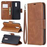 Retro Lambskin Texture Pure Color Horizontal Flip PU Leather Case with Holder & Card Slots & Wallet & Lanyard for Nokia 3.2(Brown)