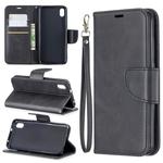 Retro Lambskin Texture Pure Color Horizontal Flip PU Leather Case with Holder & Card Slots & Wallet & Lanyard for Xiaomi Redmi 7A(Black)