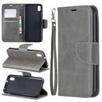 Retro Lambskin Texture Pure Color Horizontal Flip PU Leather Case with Holder & Card Slots & Wallet & Lanyard for Xiaomi Redmi 7A(Grey)