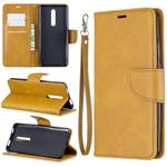 Retro Lambskin Texture Pure Color Horizontal Flip PU Leather Case with Holder & Card Slots & Wallet & Lanyard for Xiaomi Redmi K20(Yellow)
