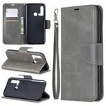 Retro Lambskin Texture Pure Color Horizontal Flip PU Leather Case with Holder & Card Slots & Wallet & Lanyard for Huawei P20 lite (2019) / nova 5i(Grey)