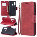Retro Lambskin Texture Pure Color Horizontal Flip PU Leather Case with Holder & Card Slots & Wallet & Lanyard for Huawei P20 lite (2019) / nova 5i(Red)