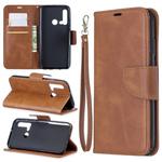 Retro Lambskin Texture Pure Color Horizontal Flip PU Leather Case with Holder & Card Slots & Wallet & Lanyard for Huawei P20 lite (2019) / nova 5i(Brown)
