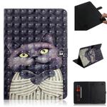 3D Colored Drawing Universal Horizontal Flip Leather Case, with Holder & Card Slot & Wallet for 8 inch Tablet PC(Embrace Cat)