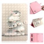 3D Colored Drawing Universal Horizontal Flip Leather Case, with Holder & Card Slot & Wallet for 8 inch Tablet PC(Squirrels)