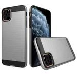 Brushed Texture Shockproof Rugged Armor Protective Case for iPhone 11 Pro(Silver)