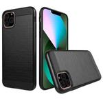 Brushed Texture Shockproof Rugged Armor Protective Case for iPhone 11 Pro Max(Black)