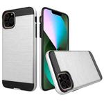 Brushed Texture Shockproof Rugged Armor Protective Case for iPhone 11 Pro Max(White)