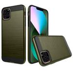 Brushed Texture Shockproof Rugged Armor Protective Case for iPhone 11 Pro Max(Army Green)