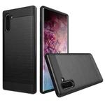 Brushed Texture Shockproof Rugged Armor Protective Case for Galaxy Note 10(Black)