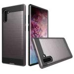 Brushed Texture Shockproof Rugged Armor Protective Case for Galaxy Note 10(Grey)