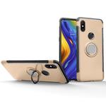 Magnetic 360 Degrees Rotation Ring Armor Phone Protective Case for Xiaomi Mix 3(Gold)