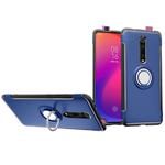 Magnetic 360 Degrees Rotation Ring Armor Phone Protective Case for Xiaomi Redmi K20(Blue)