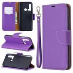 Litchi Texture Pure Color Horizontal Flip PU Leather Case with Holder & Card Slots & Wallet & Lanyard for Huawei P20 lite (2019) / nova 5i(Purple)