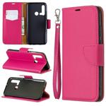 Litchi Texture Pure Color Horizontal Flip PU Leather Case with Holder & Card Slots & Wallet & Lanyard for Huawei P20 lite (2019) / nova 5i(Rose Red)