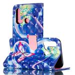 3D Painted Horizontal Flip PU Leather Case with Holder & Card Slots & Wallet & Photo Frame For Huawei P20 Lite (2019)(Hearted Butterflies)