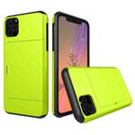 For iPhone 11 Pro Max Shockproof Rugged Armor Protective Case with Card Slot (Green)