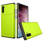 Shockproof Rugged Armor Protective Case with Card Slot for Galaxy Note 10(Green)